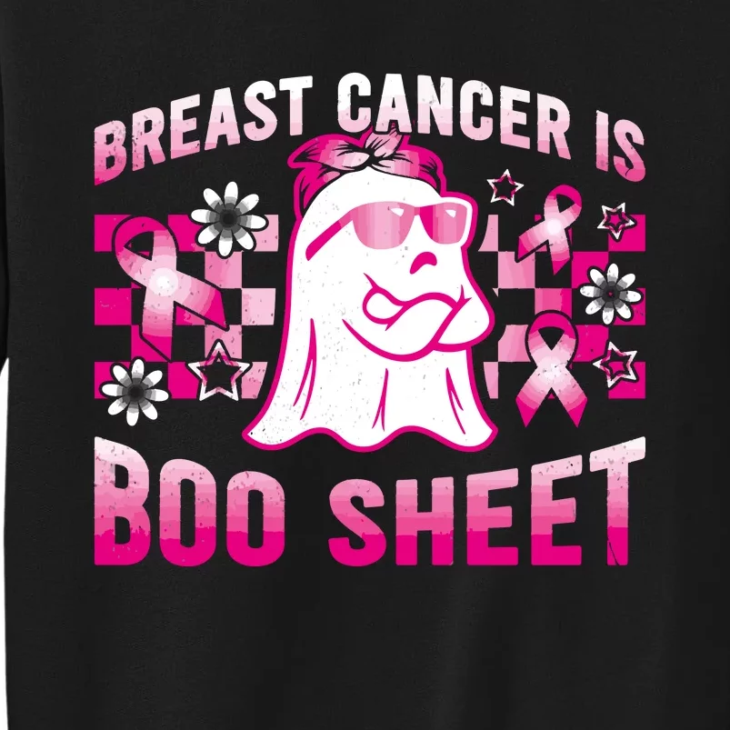 Breast Cancer Is Boo Sheet Halloween Breast Cancer Awareness Tall Sweatshirt