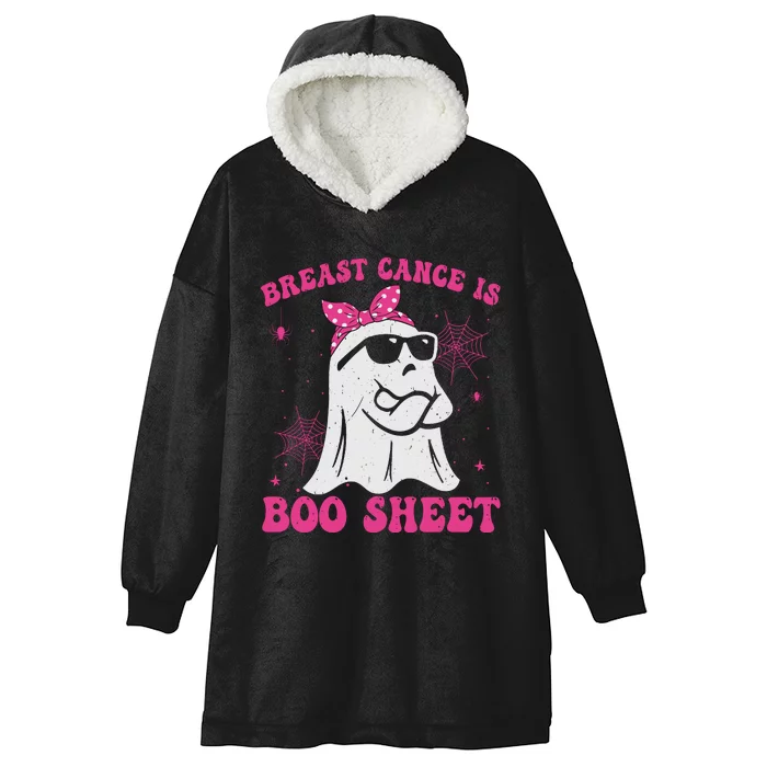 Breast Cancer Is Boo Sheet Halloween Breast Cancer Awareness Hooded Wearable Blanket