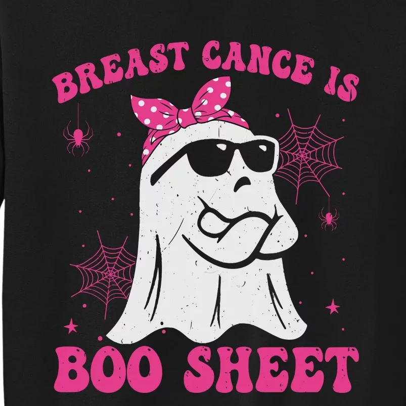 Breast Cancer Is Boo Sheet Halloween Breast Cancer Awareness Tall Sweatshirt