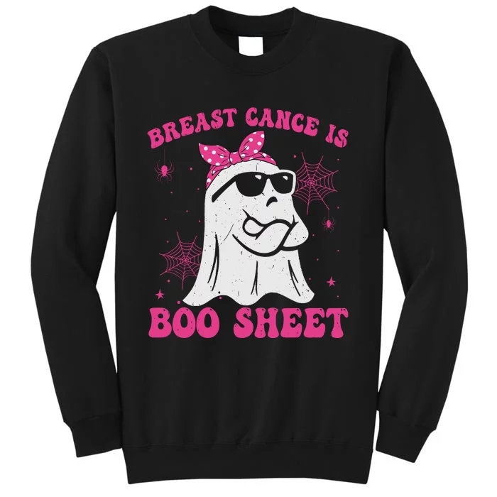 Breast Cancer Is Boo Sheet Halloween Breast Cancer Awareness Tall Sweatshirt