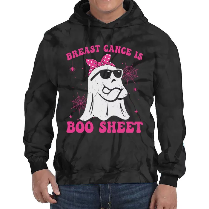 Breast Cancer Is Boo Sheet Halloween Breast Cancer Awareness Tie Dye Hoodie