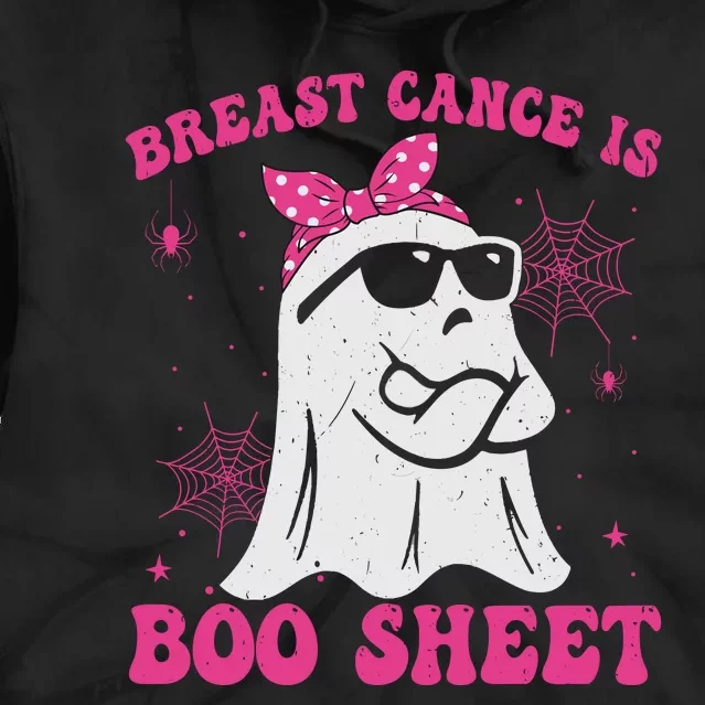 Breast Cancer Is Boo Sheet Halloween Breast Cancer Awareness Tie Dye Hoodie