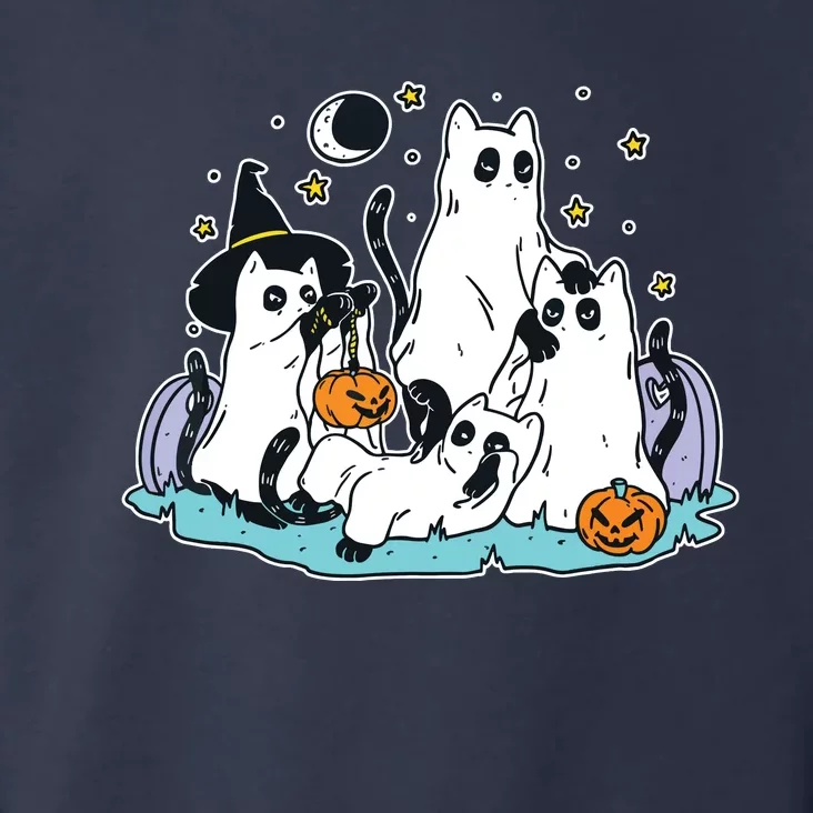 Black Cats In Ghost Costume Cute Women And Halloween Toddler Hoodie