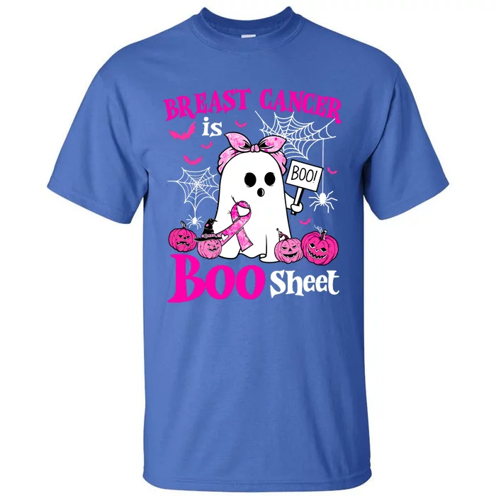 Breast Cancer Is Boo Sheet Halloween Breast Cancer Awareness Tall T-Shirt