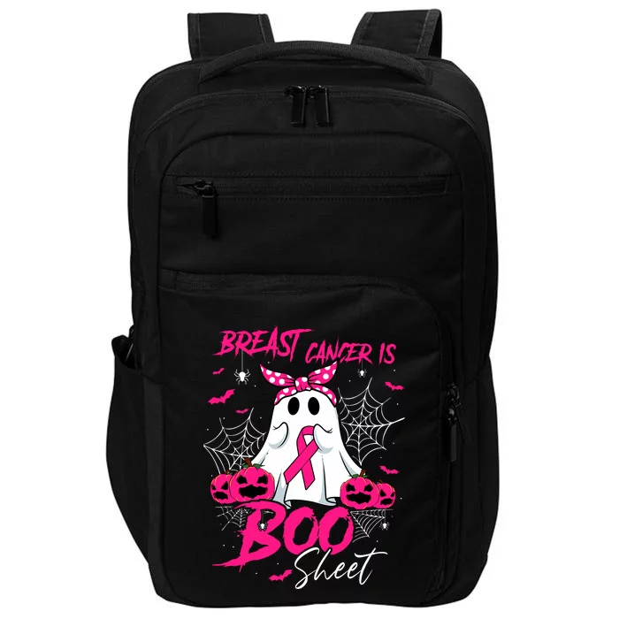 Breast Cancer Is Boo Sheet Halloween Breast Cancer Awareness Impact Tech Backpack