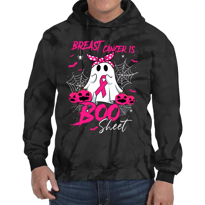 Breast Cancer Is Boo Sheet Halloween Breast Cancer Awareness Tie Dye Hoodie