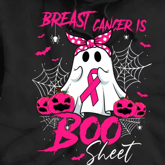 Breast Cancer Is Boo Sheet Halloween Breast Cancer Awareness Tie Dye Hoodie