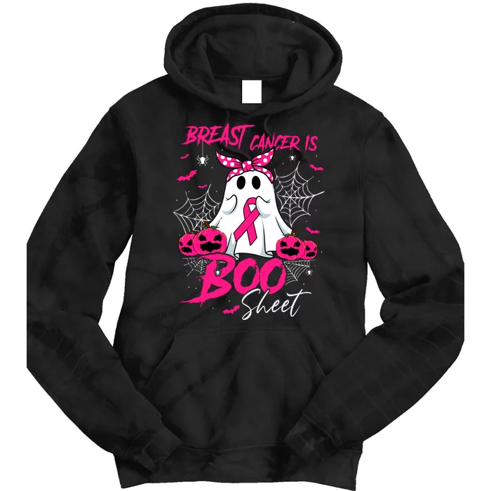 Breast Cancer Is Boo Sheet Halloween Breast Cancer Awareness Tie Dye Hoodie