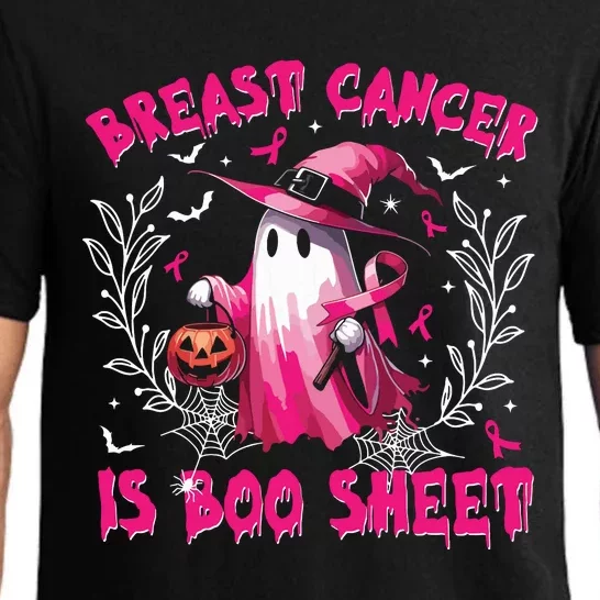 Breast Cancer Is Boo Sheet Halloween Breast Cancer Awareness Pajama Set