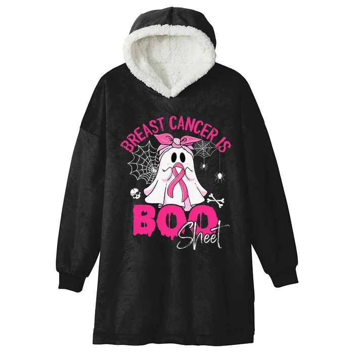 Breast Cancer Is Ghost Sheet P.Ink Breast Cancer Awareness Gift Hooded Wearable Blanket