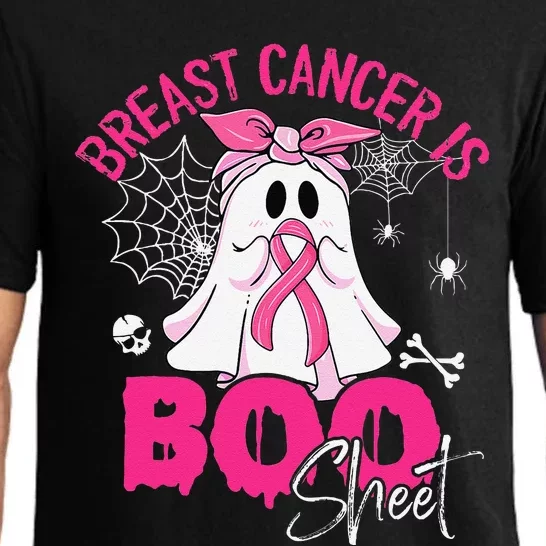 Breast Cancer Is Ghost Sheet P.Ink Breast Cancer Awareness Gift Pajama Set