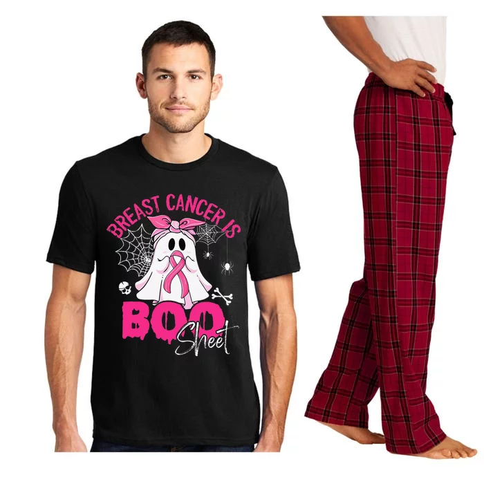 Breast Cancer Is Ghost Sheet P.Ink Breast Cancer Awareness Gift Pajama Set