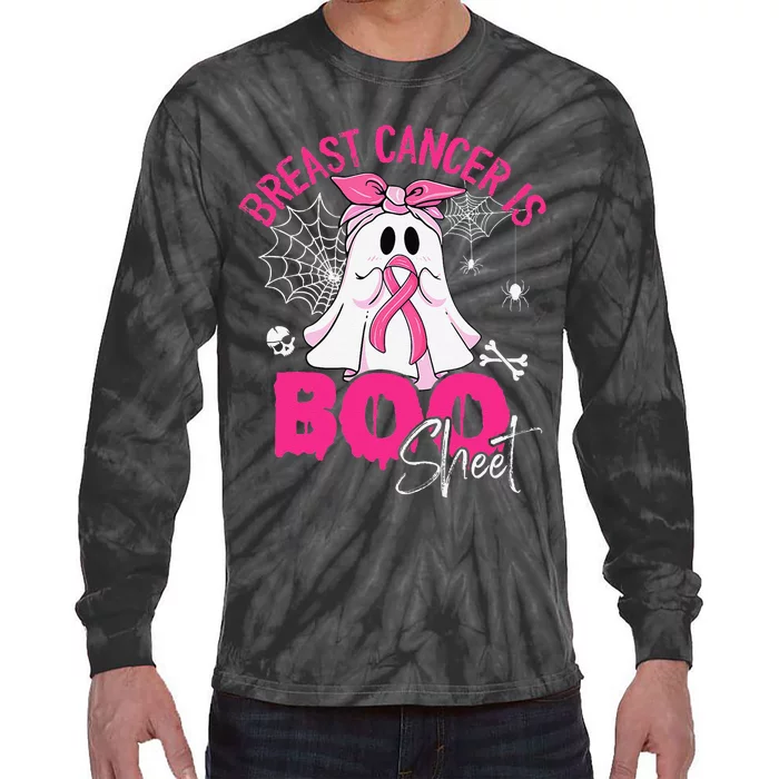 Breast Cancer Is Ghost Sheet P.Ink Breast Cancer Awareness Gift Tie-Dye Long Sleeve Shirt