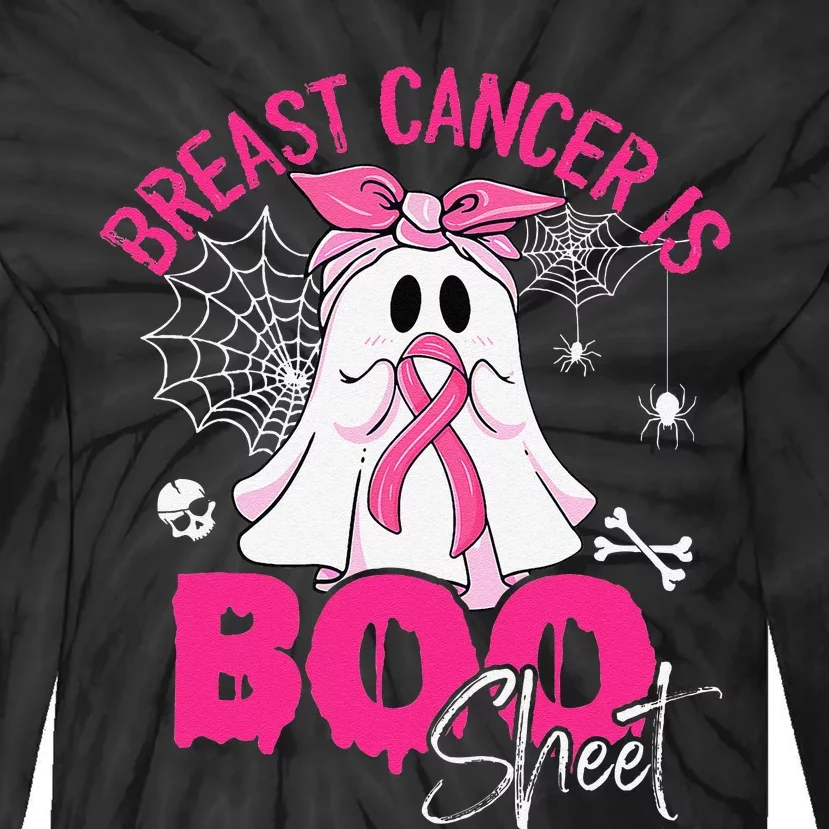 Breast Cancer Is Ghost Sheet P.Ink Breast Cancer Awareness Gift Tie-Dye Long Sleeve Shirt