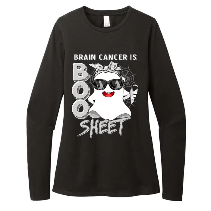 Brain Cancer Is Boo Sheet Brain Cancer Awareness Gift Womens CVC Long Sleeve Shirt