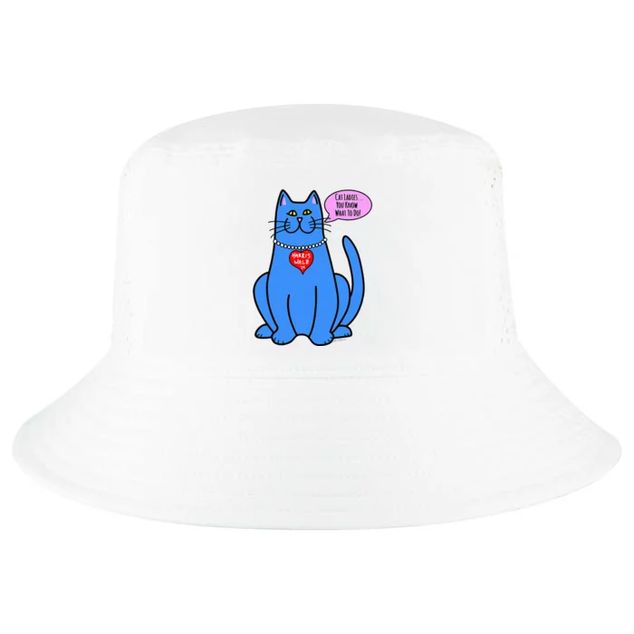 Blue Cat In Pearls Harris Walz 24 Cool Comfort Performance Bucket Hat