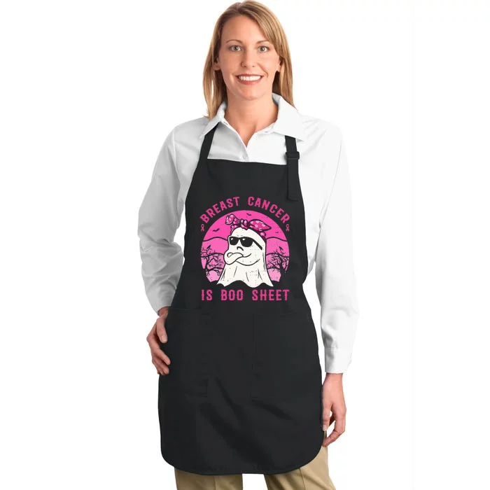 Breast Cancer Is Boo Sheet Breast Cancer Warrior Halloween Full-Length Apron With Pocket