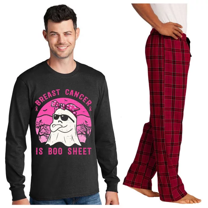 Breast Cancer Is Boo Sheet Breast Cancer Warrior Halloween Long Sleeve Pajama Set