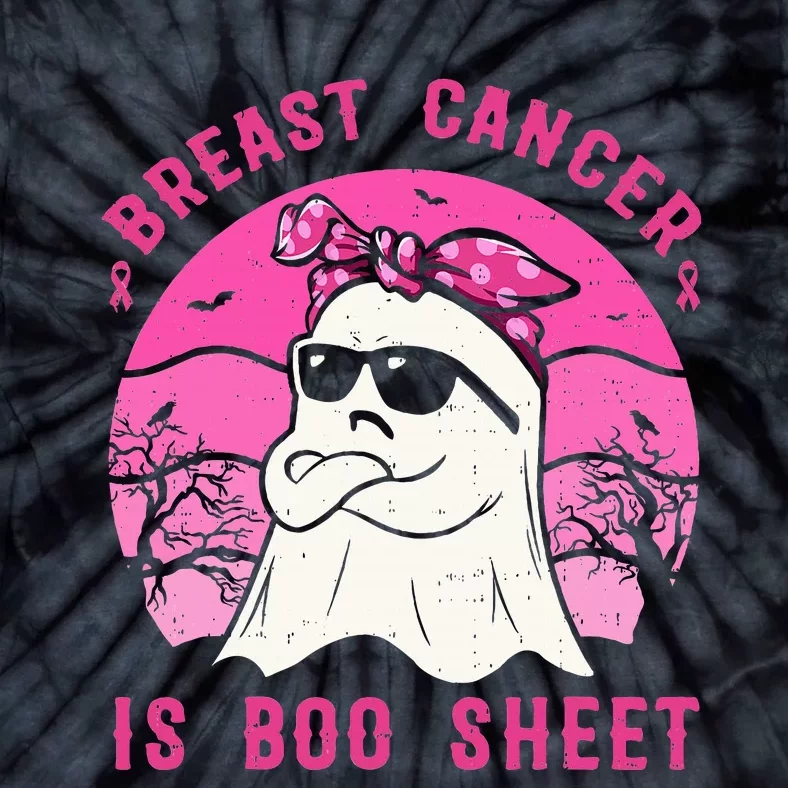 Breast Cancer Is Boo Sheet Breast Cancer Warrior Halloween Tie-Dye T-Shirt