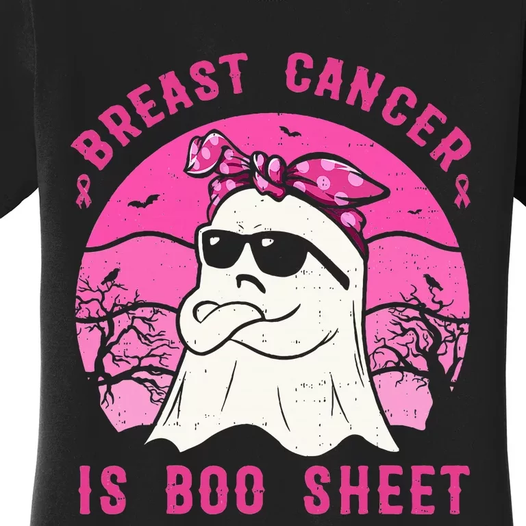 Breast Cancer Is Boo Sheet Breast Cancer Warrior Halloween Women's T-Shirt