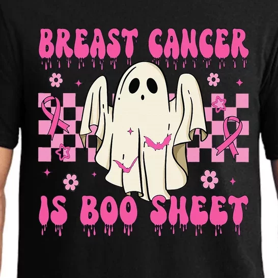 Breast Cancer Is Boo Sheet Halloween Breast Cancer Awareness Pajama Set