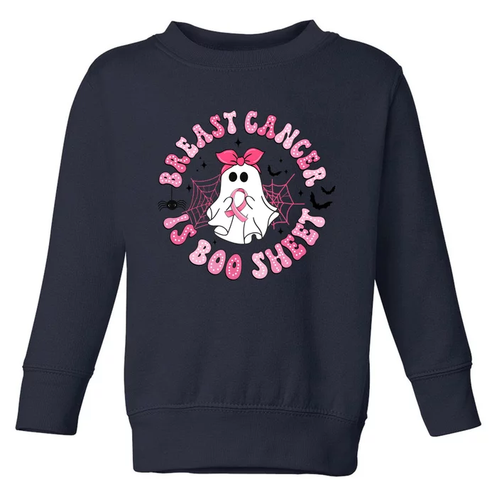 Breast Cancer Is Boo Sheet Cute Ghost Ghoul Halloween Cancer Fighter Toddler Sweatshirt