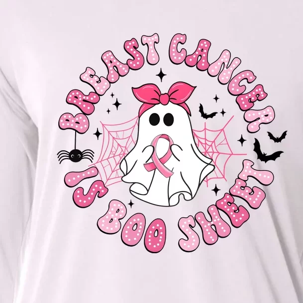 Breast Cancer Is Boo Sheet Cute Ghost Ghoul Halloween Cancer Fighter Cooling Performance Long Sleeve Crew