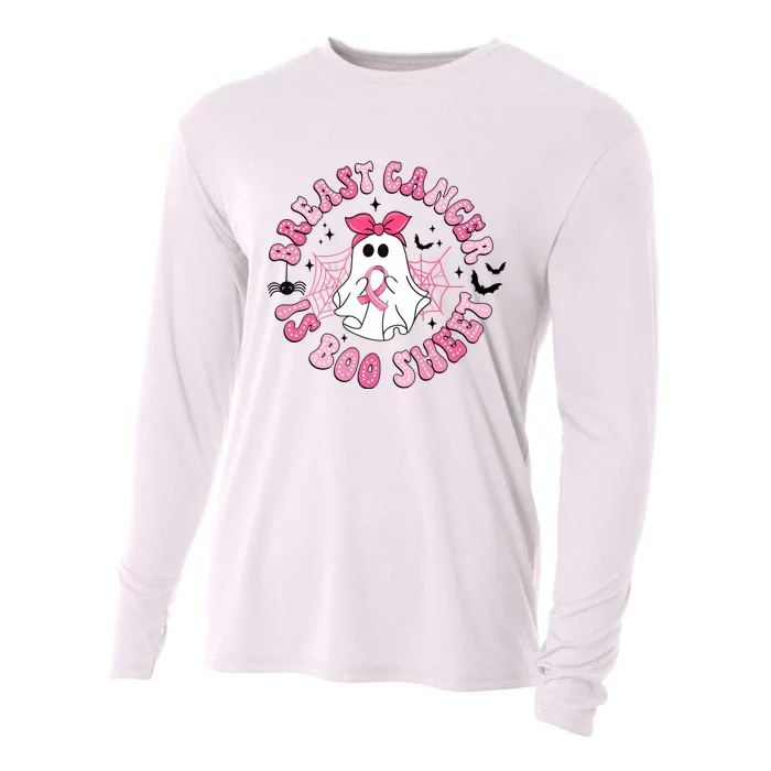 Breast Cancer Is Boo Sheet Cute Ghost Ghoul Halloween Cancer Fighter Cooling Performance Long Sleeve Crew