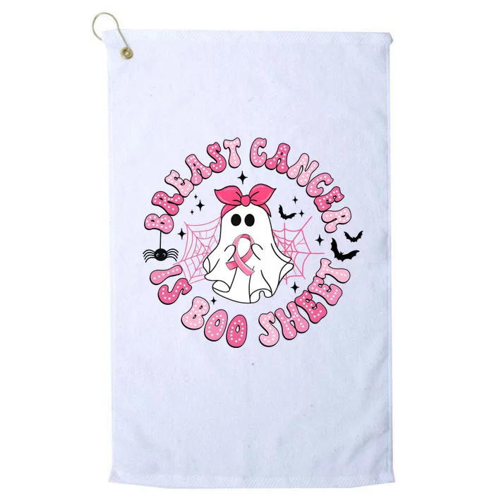 Breast Cancer Is Boo Sheet Cute Ghost Ghoul Halloween Cancer Fighter Platinum Collection Golf Towel