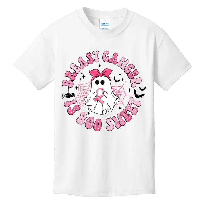 Breast Cancer Is Boo Sheet Cute Ghost Ghoul Halloween Cancer Fighter Kids T-Shirt