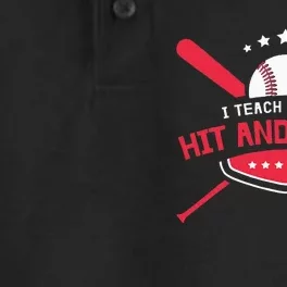 Baseball Coach I Teach Kids To Hit And Steal Dry Zone Grid Performance Polo