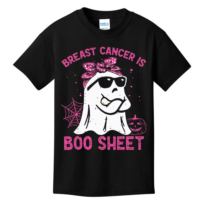 Breast Cancer Is Boo Sheet Breast Cancer Warrior Kids T-Shirt