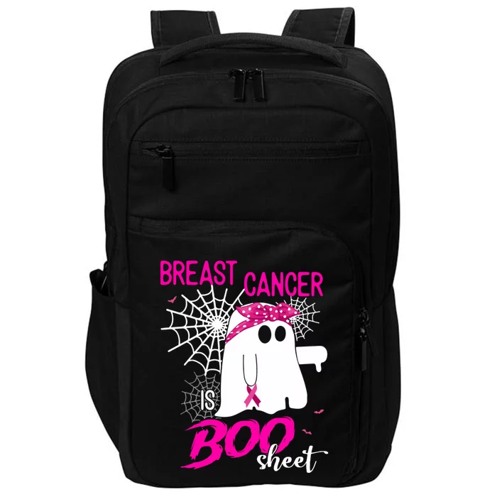 Breast Cancer Is Boo Sheet Halloween Breast Cancer Awareness Impact Tech Backpack