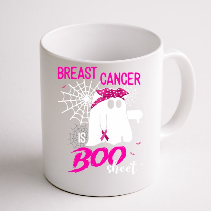 Breast Cancer Is Boo Sheet Halloween Breast Cancer Awareness Front & Back Coffee Mug