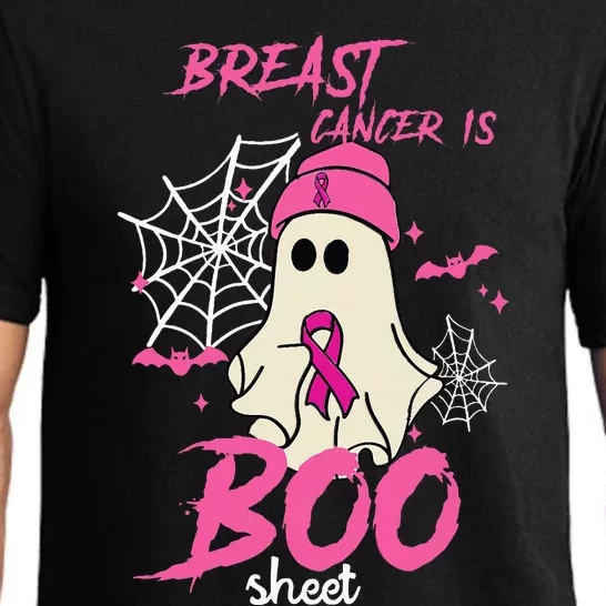 Breast Cancer Is Boo Sheet Halloween Breast Cancer Awareness Pajama Set