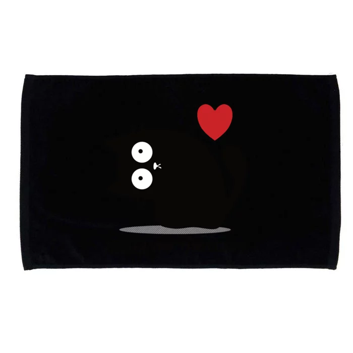 Black Cat | I Hate You The Least | Cats Heart Microfiber Hand Towel