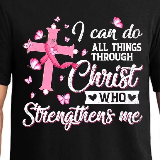 Breast Cancer I Can Do All Things Through Christ Pajama Set