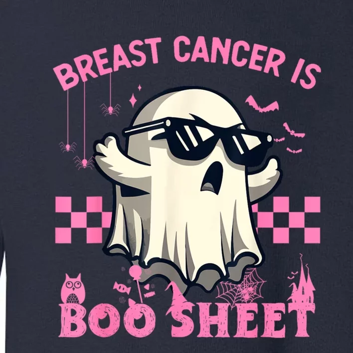 Breast Cancer Is Boo Sheet Halloween Breast Cancer Awareness Toddler Sweatshirt