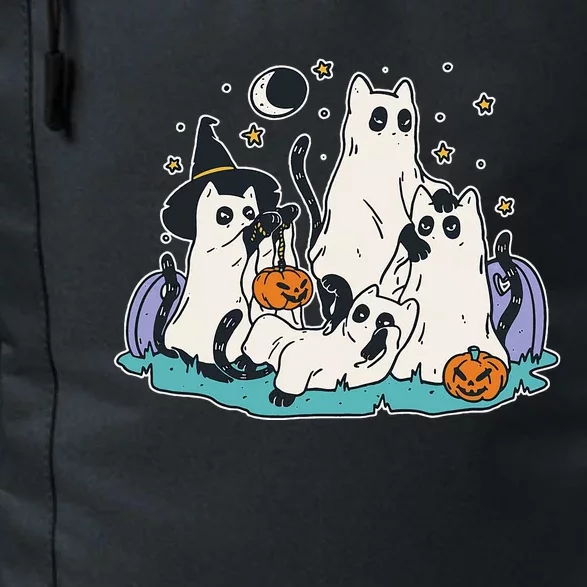 Black Cats In Ghost Costume Cute Women And Halloween Daily Commute Backpack