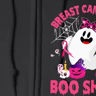 Breast Cancer Is Boo Sheet Ghost Halloween Breast Cancer Full Zip Hoodie