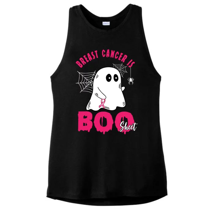 Breast Cancer Is Boo Sheet Halloween Ghost Ladies Tri-Blend Wicking Tank