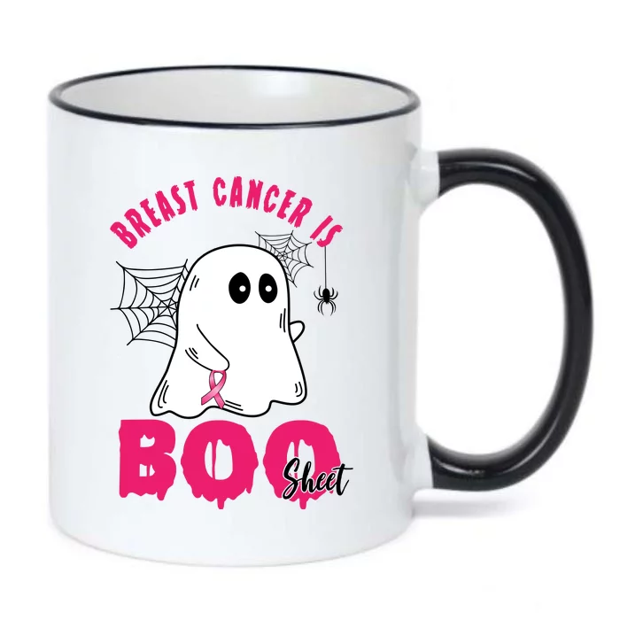 Breast Cancer Is Boo Sheet Halloween Ghost Black Color Changing Mug