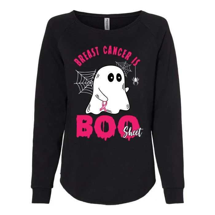 Breast Cancer Is Boo Sheet Halloween Ghost Womens California Wash Sweatshirt