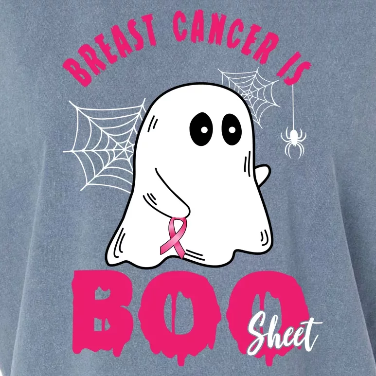 Breast Cancer Is Boo Sheet Halloween Ghost Garment-Dyed Women's Muscle Tee