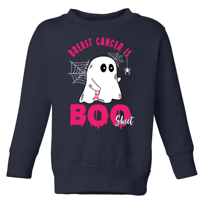 Breast Cancer Is Boo Sheet Halloween Ghost Toddler Sweatshirt