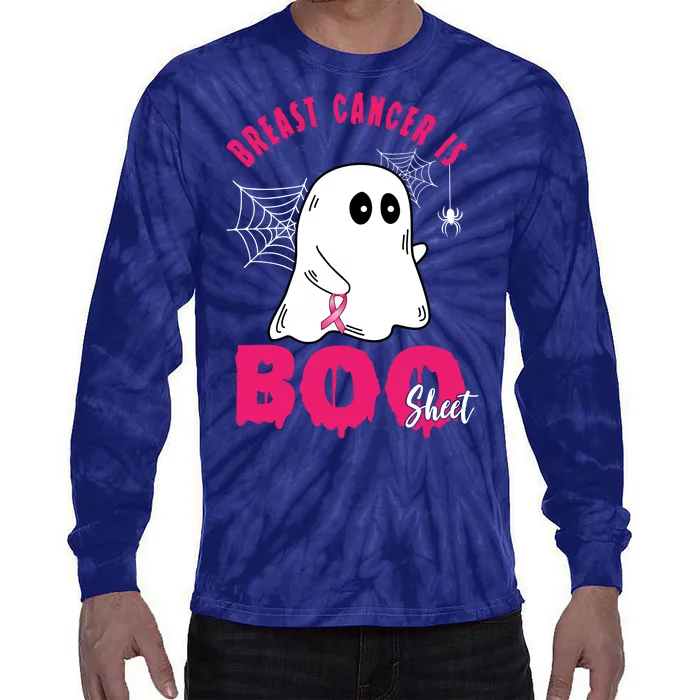 Breast Cancer Is Boo Sheet Halloween Ghost Tie-Dye Long Sleeve Shirt