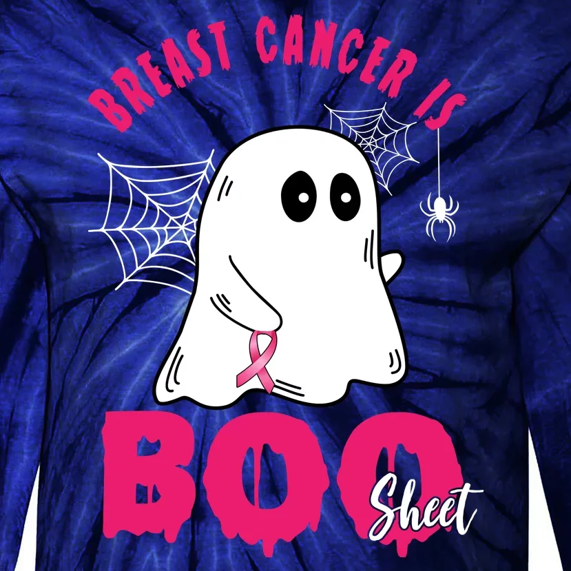 Breast Cancer Is Boo Sheet Halloween Ghost Tie-Dye Long Sleeve Shirt