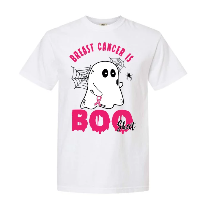 Breast Cancer Is Boo Sheet Halloween Ghost Garment-Dyed Heavyweight T-Shirt