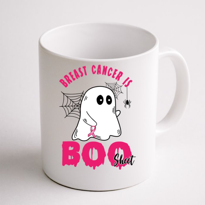 Breast Cancer Is Boo Sheet Halloween Ghost Front & Back Coffee Mug