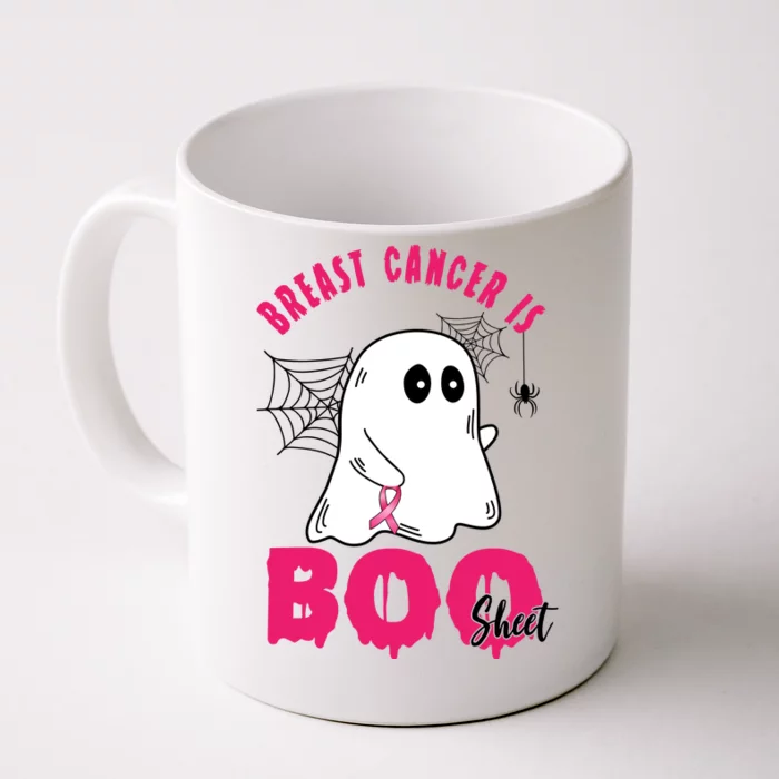 Breast Cancer Is Boo Sheet Halloween Ghost Front & Back Coffee Mug